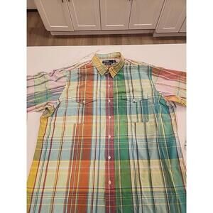 Polo Ralph Lauren Men's Long Sleeve Plaid Trim Military Shirt Size 2XL